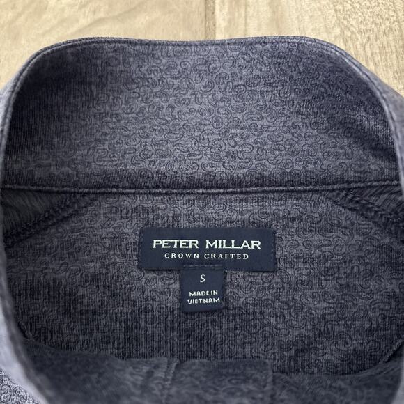 Peter Millar Crown Crafted Stealth Performance Zip Pullover Men’s Sz Small Logo - Picture 4 of 12